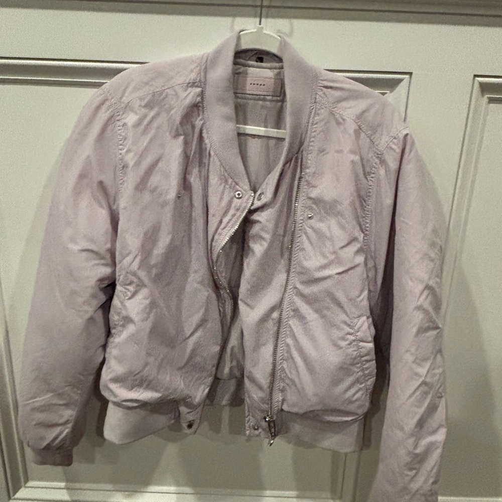 Women's Light Lavender Bomber Jacket - BlankNYC Worn 3x - Size M